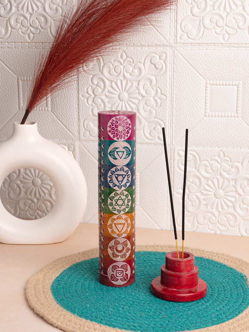 Round Colorful Marble Incense Holder: Enhance Your Space with Elegance and Aroma