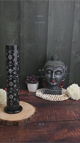 Black Round Pattern Marble Incense Holder: Enhance Your Space with Elegance and Aroma