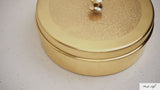 7.5 Inch Dia Handcrafted Indian Spice Box (Brass)